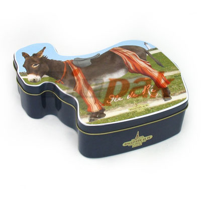 Donkey Shaped Cookie Tin Box Metal Can Biscuit Cake Case