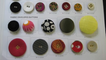 Fabric Enveloped Designer Buttons