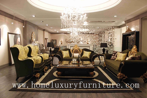 Fabric Sofa Livingroom Furniture Sets Luxury Classic Italy Style Combination