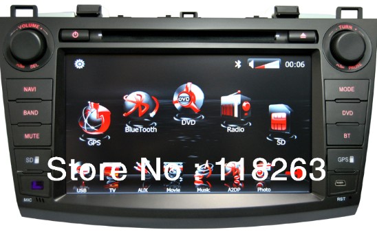 Factory Price Car Dvd Player For Mazda 3 With Gps Radio Bluetooth And Map Free
