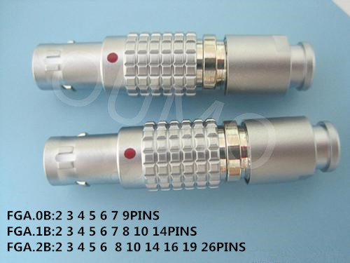 Fag 0b 1b Plug 2 3 4 5 6 7 8 9 10 12 14 Pins Fixed Lemo Connector Metal Push Pull Electrical Circula
