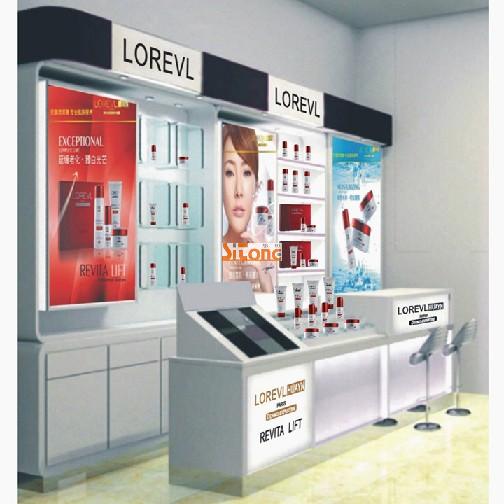 Fashionable Acrylic Cosmetic Kiosk For Mall Display