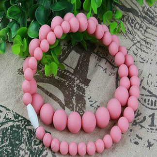 Fda Approved Silicone Chew Beads Teething Necklace For Baby Mom