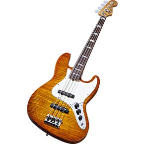 Fender Select Jazz Bass, New, Amber Burst Bass Guitar