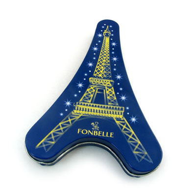 Gift Tin Box In Eiffel Tower Shape American Embossed Food