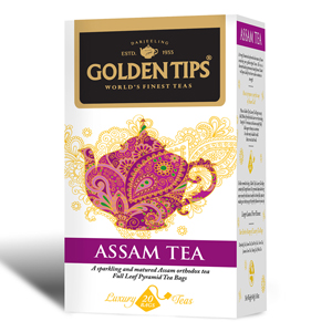Golden Tips Assam Tea 20 Full Leaf Pyramid Bags