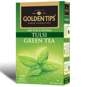 Golden Tips Tulsi Green 25 Tea Bags