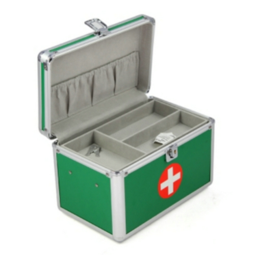 Green Aluminum First Aid Kit