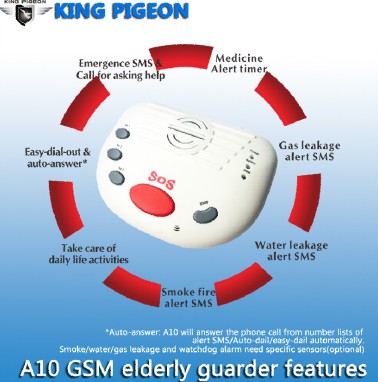 Gsm Wireless Home Alarm System A10 Elderly Guarder Child Monitoring Disabled Help Unit Medical Alert