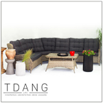 Hanna 5 Pieces Seating Group With Black Cushions Td1004