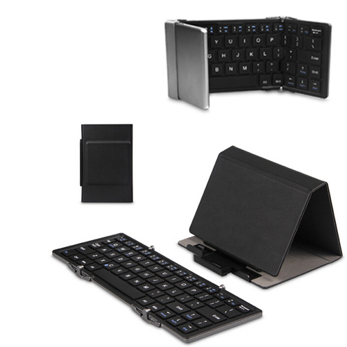 Hb066 Tri Fold Bluetooth Keyboard With Case For Ios And Windows Android System Tablet Phones