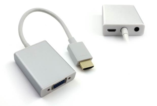 Hdmi To Vga 3 5mm Audio Mirco Usb Converter Aluminum Case With Cable