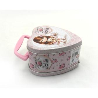Heart Shaped Tin Box For Wedding Chocolate With Handle Tins Packing Candy Case Can Lock