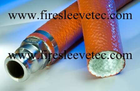Heavy Duty Silicone Rubber Braided Fiberglass Fire Proof Sleeve
