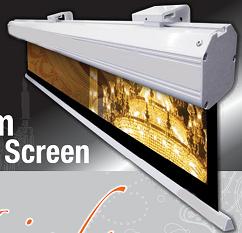 High Gain Motorized Projection Screen With Aluminum Case
