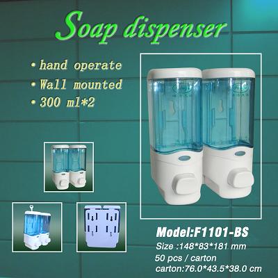 Hot Selling Hotel Bathroom Used Wall Mounted Single Or Double Soap Dispenser