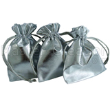 Hotstamp Bag Drawstring Silver Promo Gift Bags