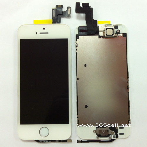 Iphone 5s 100 Oem New Lcd Assembly With Home Key And Sensor Flex Front Camera