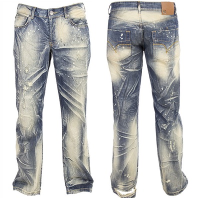 Jeans Destroy Wash Pattern