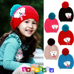 Kids Knitted Wool Winter Hats With Ear Flap
