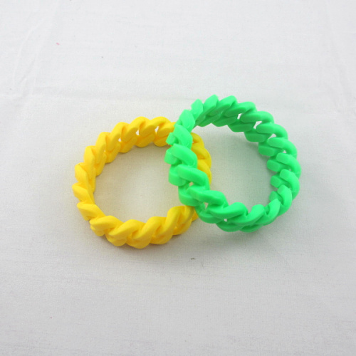 Kinds Of Pure Color Silicone Weaving Wristband From Factory Supplier