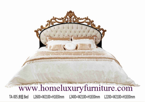 King Beds Europe Classic Bed Royal Luxury Solid Wood Supplier Italy Style Ta 005