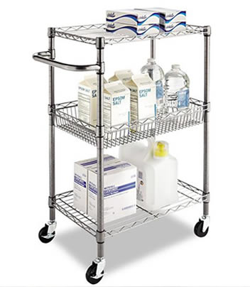Kitchen Wire Cart For Food And Utensils Storage