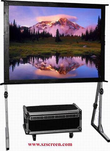 Large Easy Fold Stage Projection Screen With Drape Kit