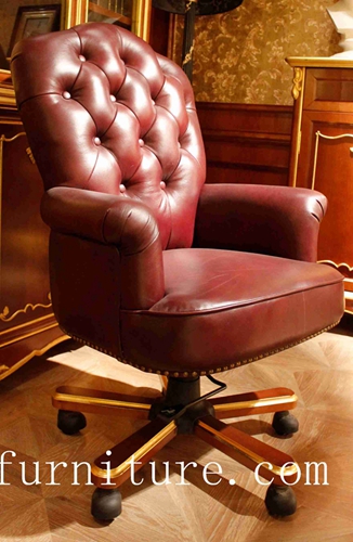 Leather Chair Home Office Moving Anqitue Chairs Fs 168