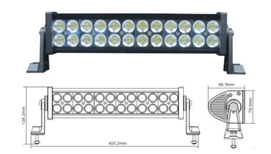 Led Worklight 72w Aluminium 24pcs 3w Light Bar For Jeep Ch 008bb