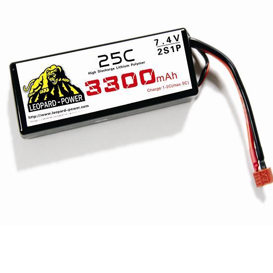 Leopard Power High Rate Lipo Battery For Rc Models 3300mah 2s 25c