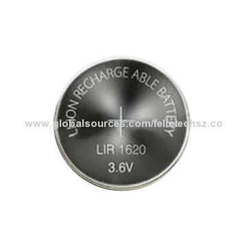 Long Cycle Life Rechargeable 3 6v Li Ion Lir1620 Button Cell Battery For Toy Bluetooth China Factory