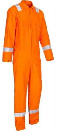Long Sleeve Cotton Flame Retardant Coverall With Reflective Tape