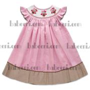 Lovely Owls Smocked Bishop Dress Dr 1532