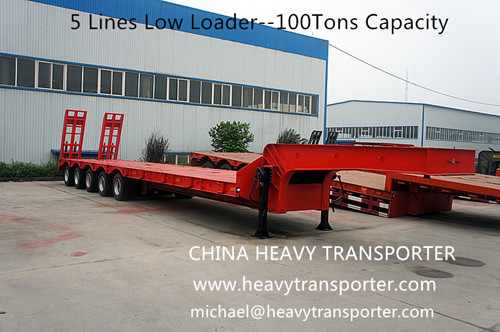 Lowbed Lowboy Semi Trailer Low Loader Container Extendable Vehicle Modular