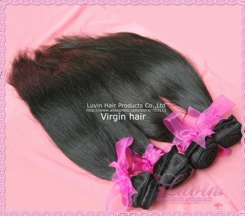 Luvin Hair Straight Brazilian Virgin Weft Free Shedding Tangle