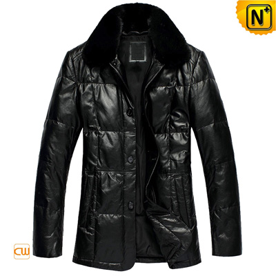 Men Leather Down Padded Winter Coats Cw866313