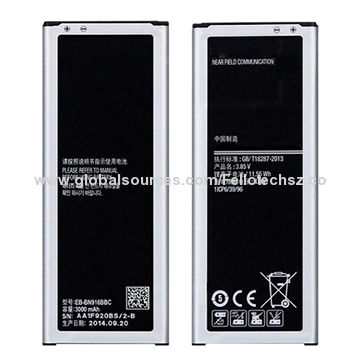 Mobile Phone Battery For Note 4 Eb Bn910bbegww Lithium Ion Factory Supply High Quality