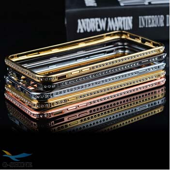 Mobile Phone Case 4 Colors 5 Inch Diamond Edge Design Detachable For Iphone 6 Plus