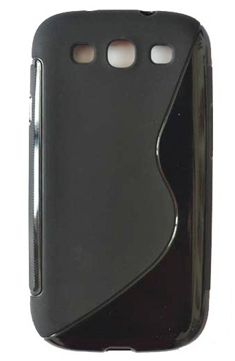 Mobile Phone Solid Black S Line Back Cover Case For Samsung Galaxy S3 I9300