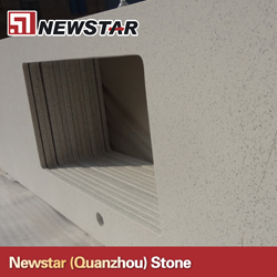 Newstar Kitchen Use Artificial White Quartz Countertops