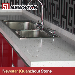 Newstar Prefab Quartz Countertops With Kitchen Sink