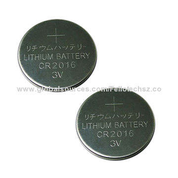 Non Rechargeable Button Cell Lithium Limno2 Coin Battery 3 0v Cr2016 For Car Key Watch Hearing Aid