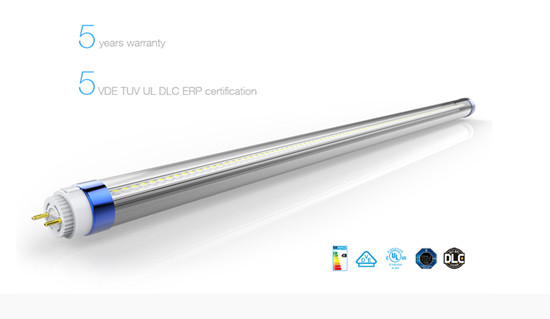 Offer 5 Years Warranty T8 Led Tube With Ul Fcc Tuv Dlc Dve Rohs Certificates