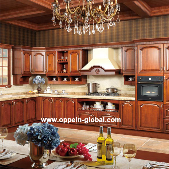 Op14 123 Solid Wood Kitchen Cabinet