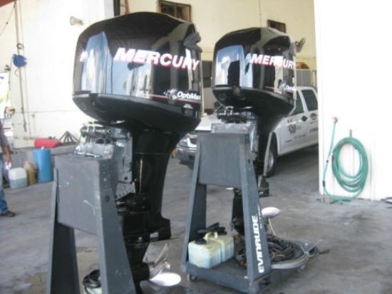 Pair Of 2009 Mercury Opt Max 250 Hp Outboard Motors