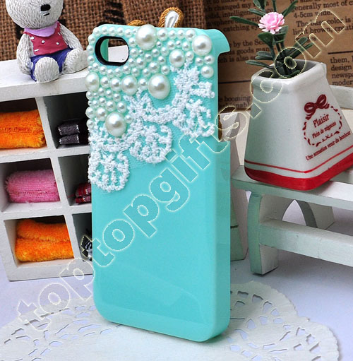 Pearl With Lace Iphone4 Shell Case Cover