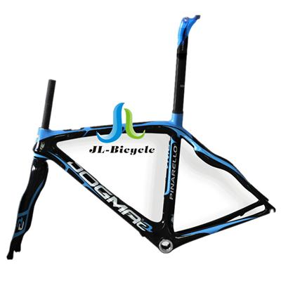 Pinarello Dogma 2 Road Bike Carbon Fiber Integrated Frame Fork Seatpost Headset Clamp Blue