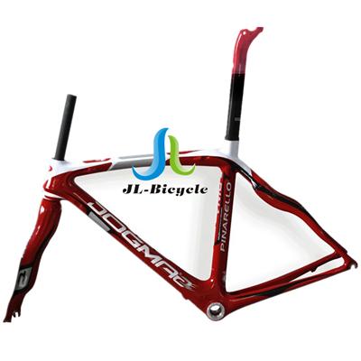 Pinarello Dogma 2 Road Bike Carbon Fiber Integrated Frame Fork Seatpost Headset Clamp Red