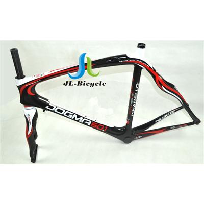 Pinarello Dogma 60 1 Road Bike Carbon Fiber Integrated Frame Fork Seatpost Headset Clamp Black Red